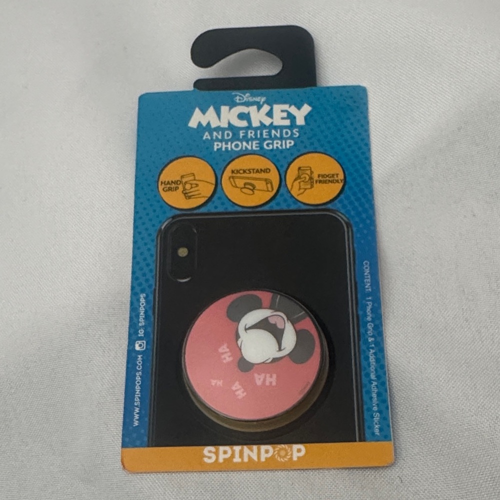 Disney Mickey and Friends Phone Grip - Pink and Black